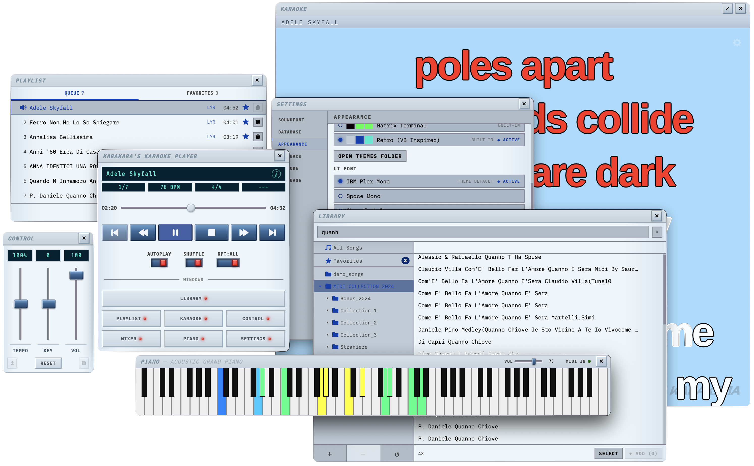 Venz Basco Karakara — Modern MIDI & Karaoke Player for macOS & Windows